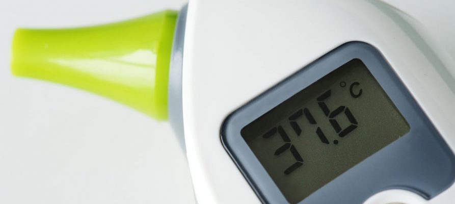 Closeup of digital thermometer